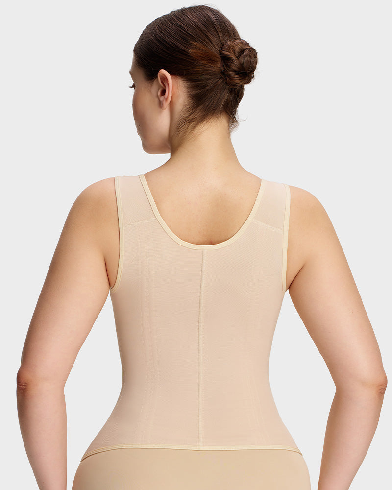 Double-Layer Tummy Control Waist Shaper Girdle With Bra