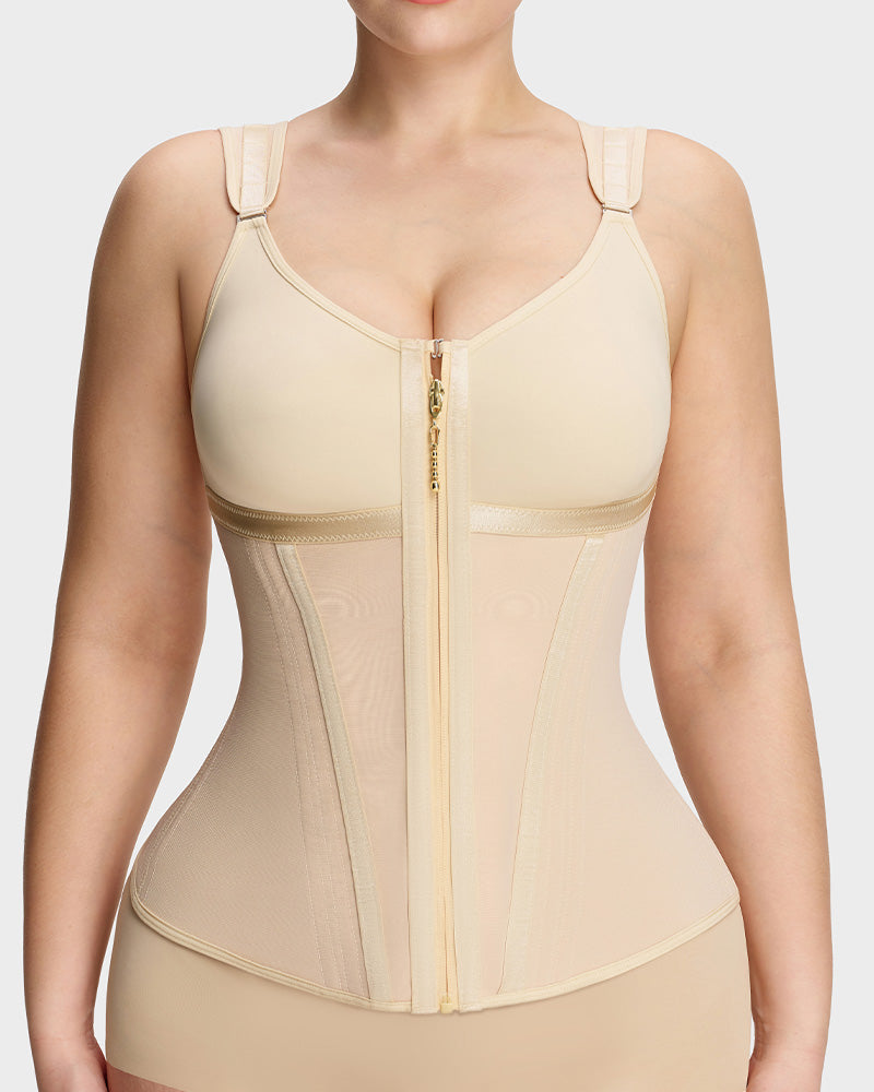 Double-Layer Tummy Control Waist Shaper Girdle With Bra