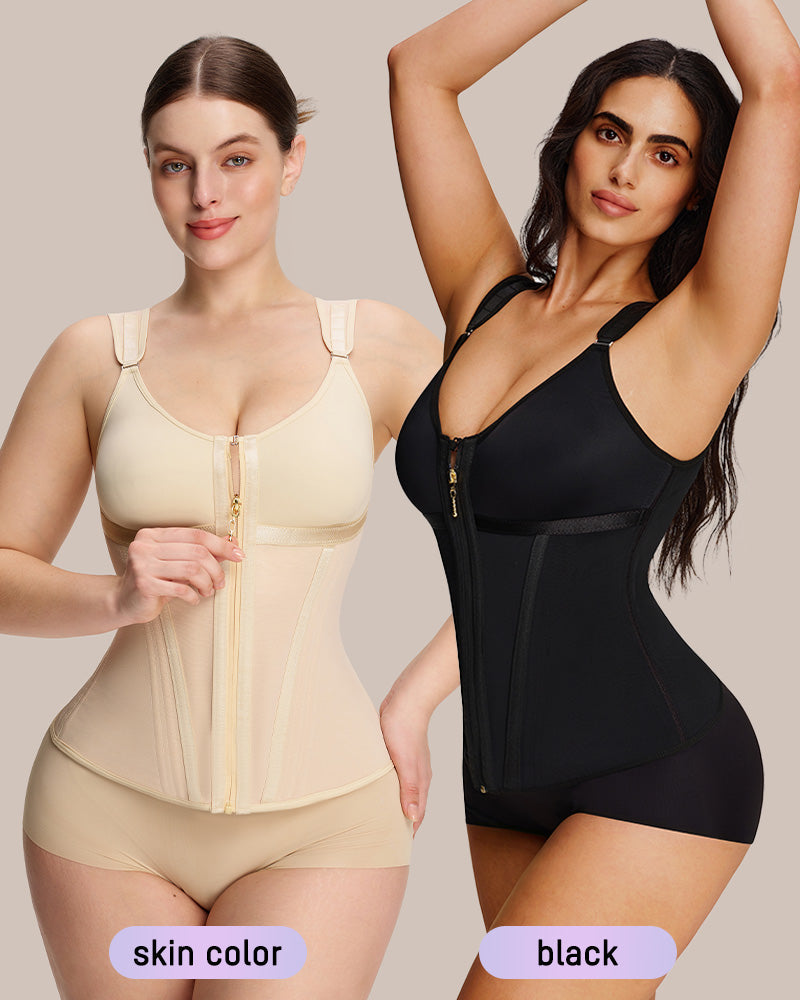 Double-Layer Tummy Control Waist Shaper Girdle With Bra
