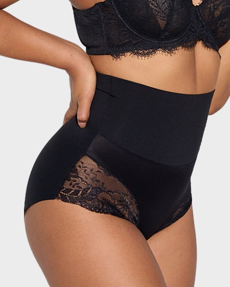High-Waist Seamless Lace Shaping Panty (3 Pack)