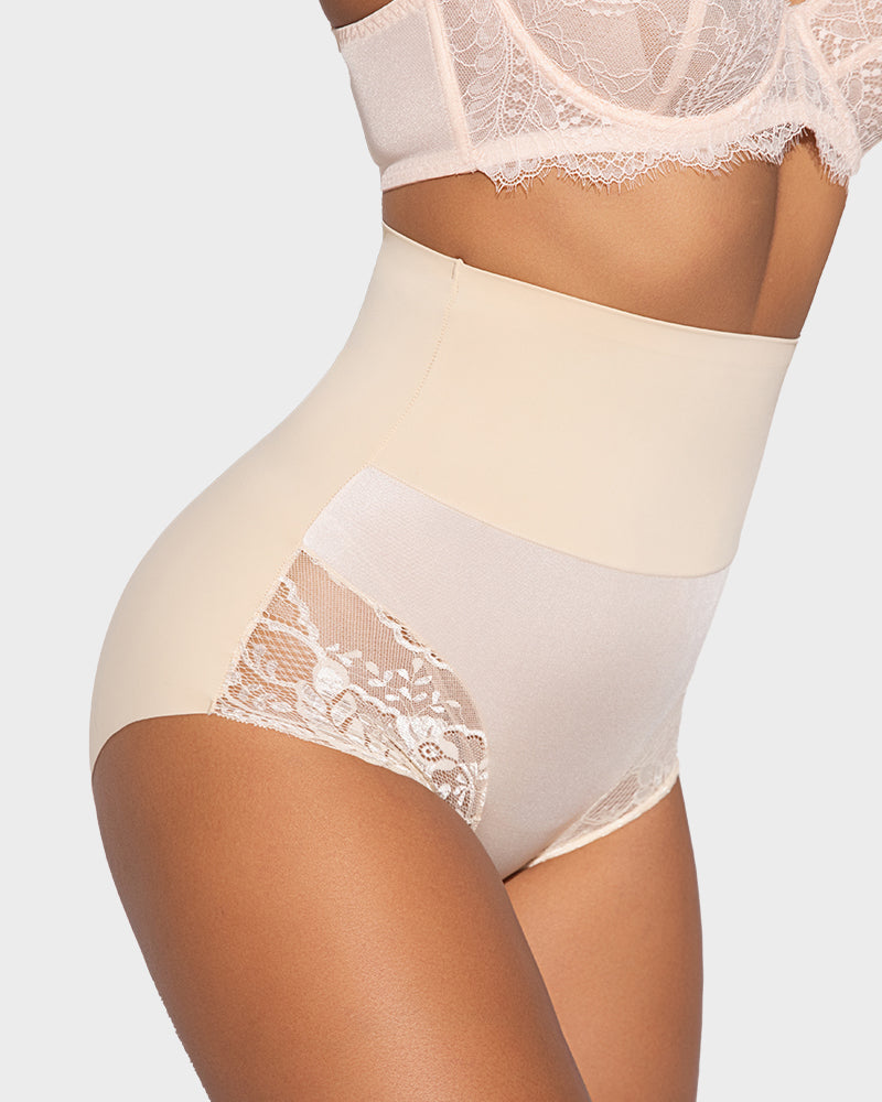 High-Waist Seamless Lace Shaping Panty (3 Pack)