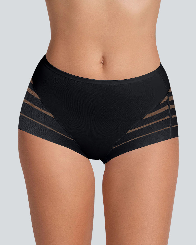 Seamless Breathable Lace Mid-Rise Panties