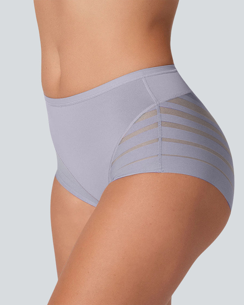 Seamless Breathable Lace Mid-Rise Panties