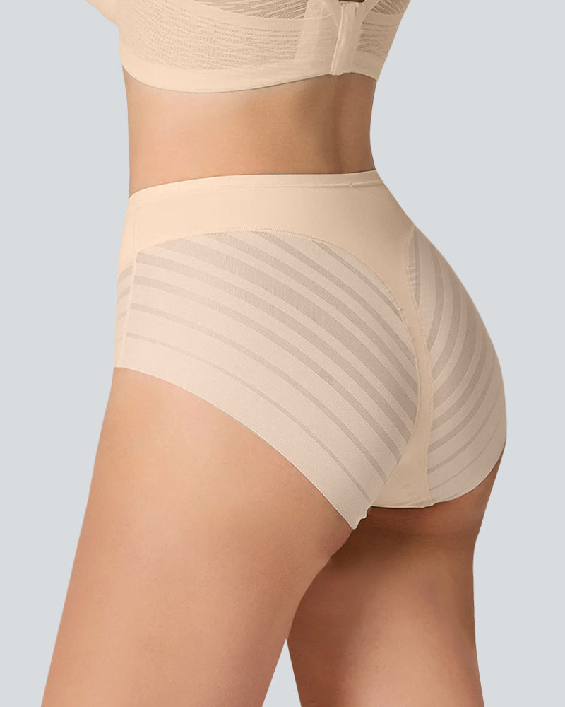 Seamless Breathable Lace Mid-Rise Panties