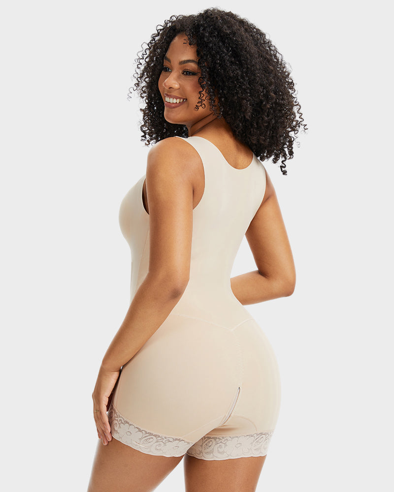 Double-Layer PowerMesh Tummy Sculpt Bodysuit