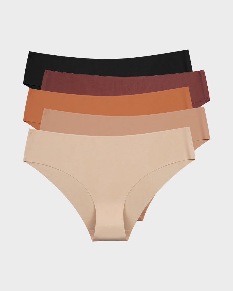 Seamless Ice-Silk Low-Rise Panties for Women (5 Pack)