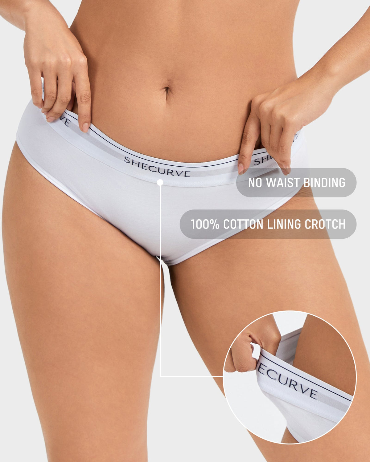 Soft Cotton Logo Waist Low-Rise Briefs (6 Pack)