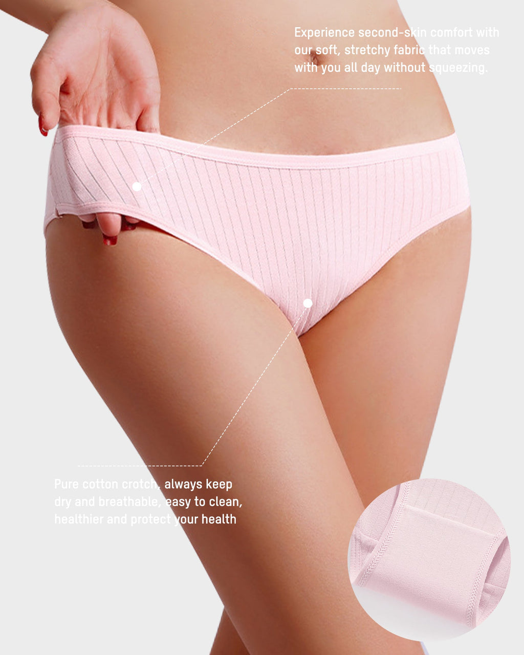Soft & Breathable Low-Waist Cotton Briefs (4 Pack)