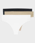 Everyday Comfort Seamless Low-Rise Thong (3 Pack)